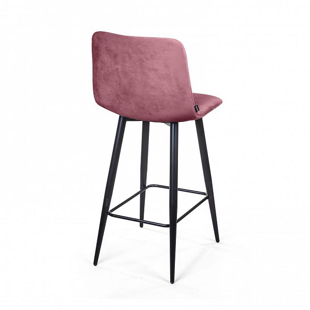 Стул полубарный UNO, бархат пудровый 15 / чёрный конус - Вид 5