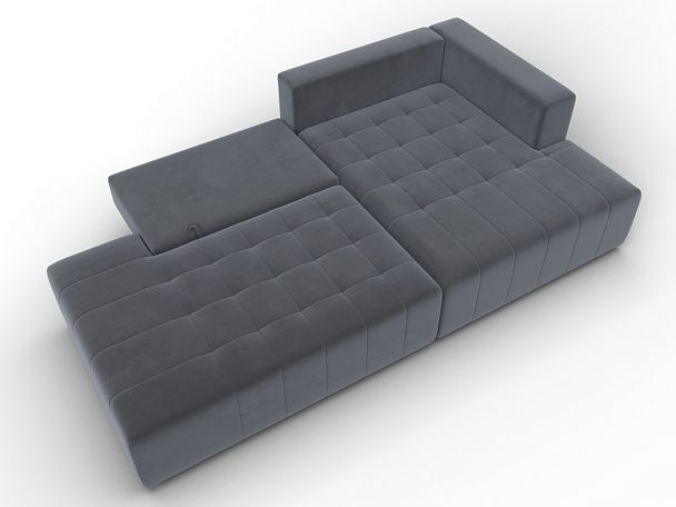 Диван угловой Лига-103 НПБ угол правый Велюр серый - Вид 8