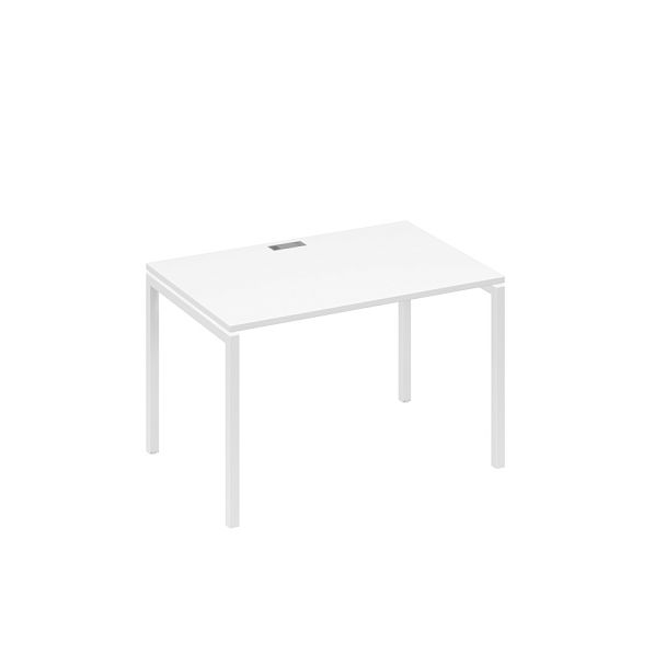 Стол письменный на металлокаркасе DUE A4 А4 Б2 023 БП белый премиум / металлокаркас белый - Вид 1