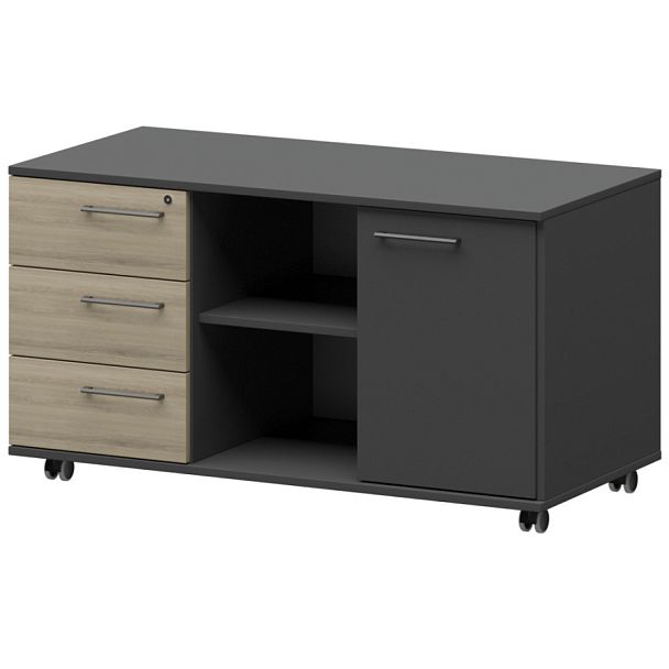 Креденция левая KZT-62L Кронберг/Графит 1200x568x648 Кортез - Вид 1