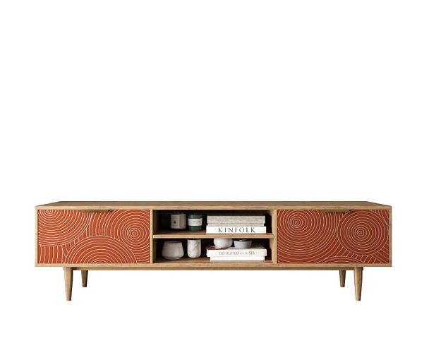 Комод Line с нишей низкий под TV R27/red - Вид 1