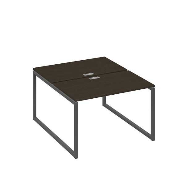 Рабочая станция 2х120 на металлокаркасе QUATTRO A4 А4 Б4 173 БП венге / металлокаркас антрацит - Вид 1