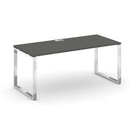 Style Project Direct Lux Стол письменный M-SN-6O.SR-024.M Антрацит/Нержавеющая Сталь/Хром 1580*800*750 - Фото предпросмотра