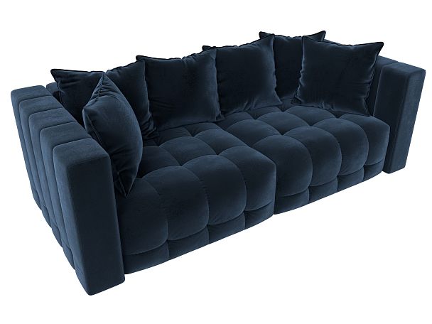 Диван прямой Лига-052 НПБ Велюр синий - Вид 6