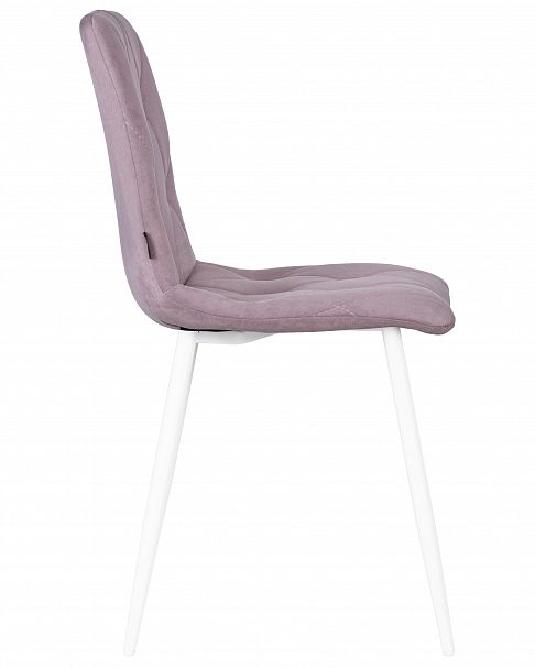 Стул обеденный DOBRIN CHILLY ROMBO (Лавандовый Simple 48, основание белый) - Вид 3