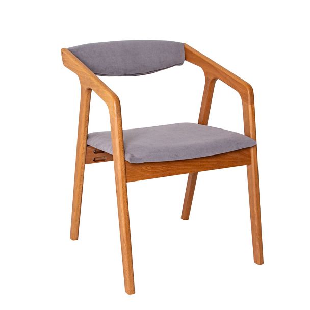 Полукресло Fendi, велюр Teddy 332, бук под лак - Вид 1