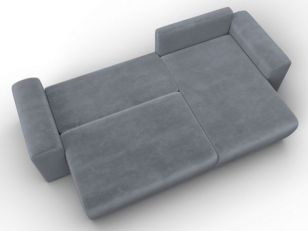 Диван угловой Лига-099 угол универсальный Велюр серый - Вид 8
