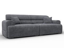 Диван прямой Лига-109 НПБ Велюр серый - Фото предпросмотра