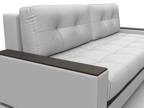 Диван прямой с декором Лига-096 НПБ Экокожа черный - Вид 4