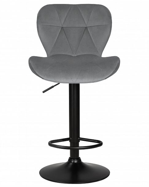 Стул барный DOBRIN BARNY BLACK (серый велюр (MJ9-75)) - Вид 6