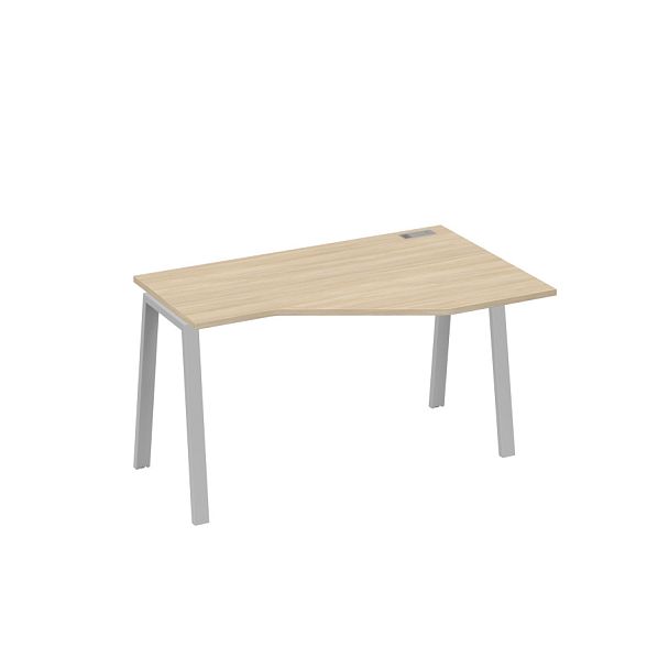 Стол эргономичный правый "Техно" на металлокаркасе TRE A4 А4 Б3 054 БП дуб скандинавский / металлокаркас серый - Вид 1