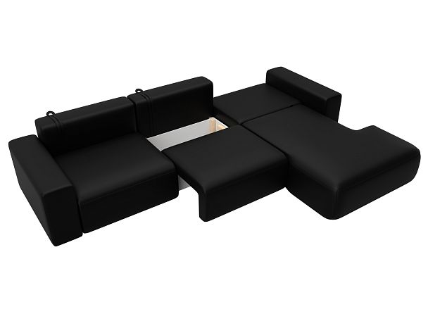 Диван угловой Лига-036 НПБ Классик Лонг правый угол Экокожа черный - Вид 8