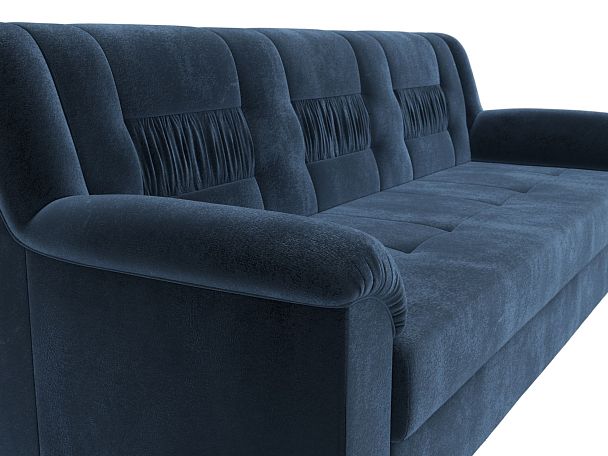 Диван прямой Карелия Велюр синий - Вид 4