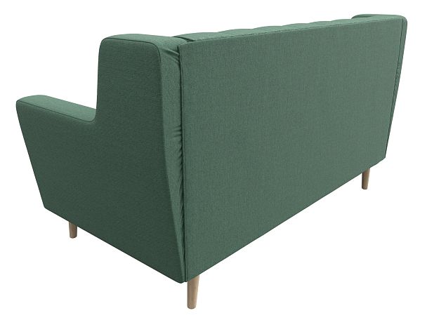 Диван кухонный прямой Брайтон 2 Люкс Рогожка зеленый - Вид 6