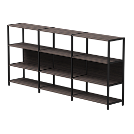 Набор стеллажных систем №3 Everprof EVO 2440x385x1120 Дуб Пасадена/Черный - Фото предпросмотра