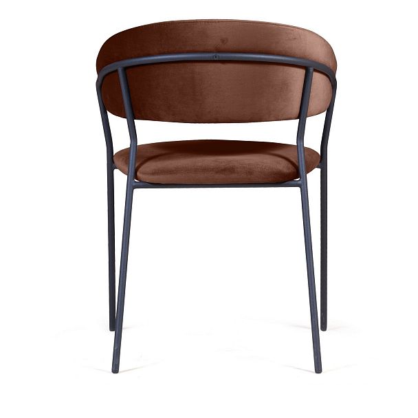 Стул Kelly с подлокотниками, бархат коричневый 12 - Вид 5