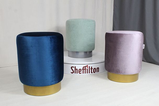 Пуф Sheffilton SHT-B8 морская глубина/золото - Вид 7