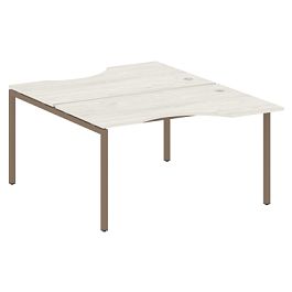 Metal System Quattro Р. ст. криволинейная на П-образном м/к 40БП.РАС-СА-2.2 Дуб наварра/Мокко металл 1400*1835*750 - Фото предпросмотра