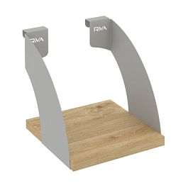 Навесные полки. Кронштейны+ЛДСП полка 200мм MAN-41-2 Тиквуд светлый/Серый металл 200*220*200 - Фото предпросмотра