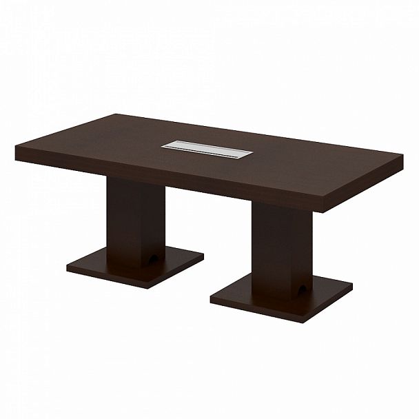 Стол переговорный "Столы для переговоров" ПК-СПК-СТГ200Х100-В1-974 темный орех - Вид 1