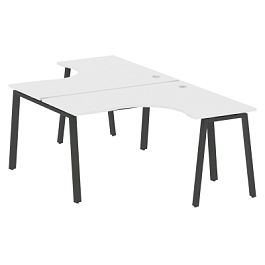 Metal System Р. ст. криволинейная на А-образном м/к БА.РАС-СА-2.3 Белый/Антрацит металл 1400*2435*750 - Фото предпросмотра