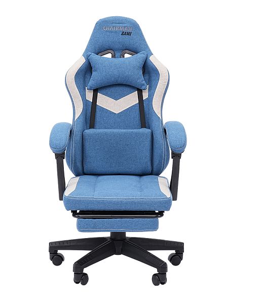 Кресло CHAIRMAN CH26 ткань, голубой - Вид 4