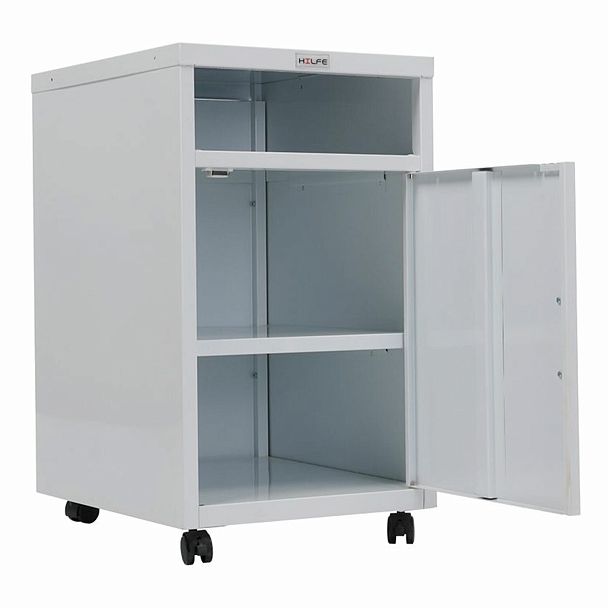 Тумба медицинская подкатная HILFE "МД ТП-3" 710х420х490 мм, с ящиком, цвет белый, S26199403309 - Вид 4