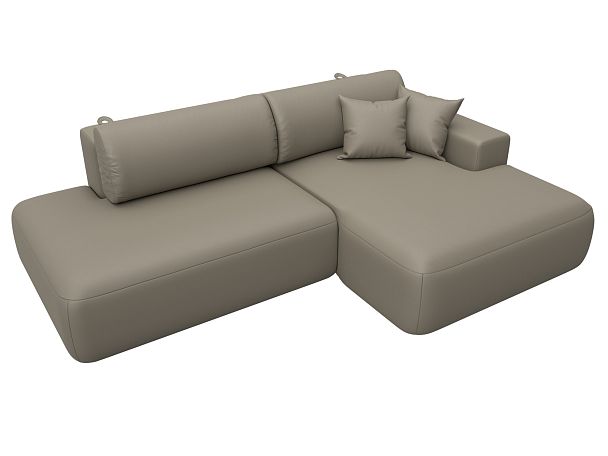 Диван угловой Лига-036 НПБ Модерн правый угол Экокожа бежевый - Вид 5