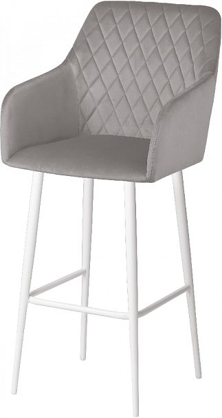 Комплект барных поворотных кресел Барли К, Confetti silver/белый, 2 шт. - Вид 2