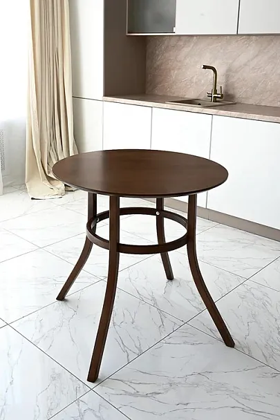 Венский стол Сатурн круглый, светлый орех - Вид 11