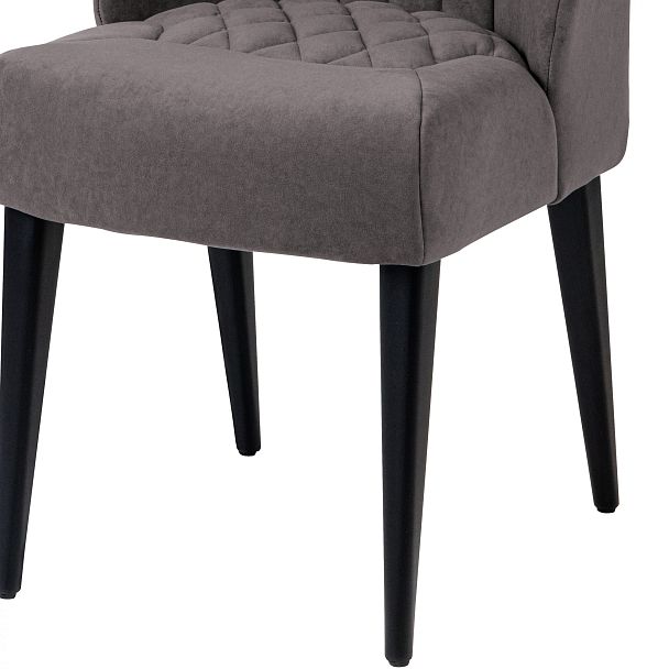 Комплект деревянных мягких стульев Лорелин Черный/Темно-серый велюр, 4 шт. - Вид 12