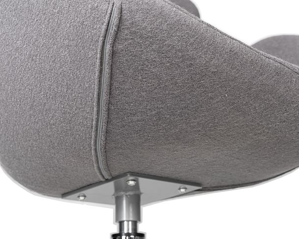 Кресло дизайнерское DOBRIN SWAN (серая ткань AF7, алюминиевое основание) - Вид 7