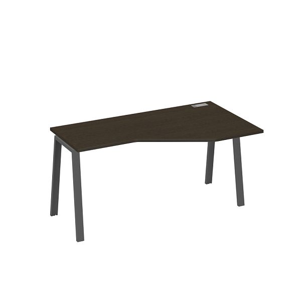 Стол эргономичный правый "Техно" на металлокаркасе TRE A4 А4 Б3 056 БП венге / металлокаркас антрацит - Вид 1