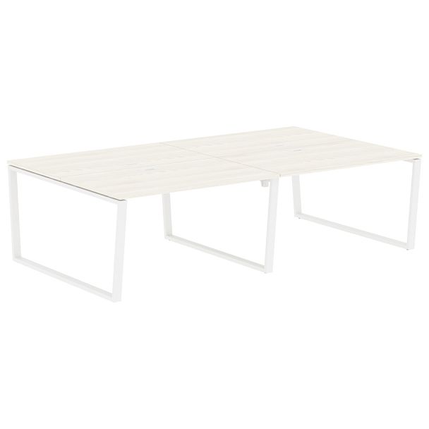 Стол 4-х местный EVWST 2716 Ясень Траун/Белый 2726х1606х750 EDIS - Вид 1