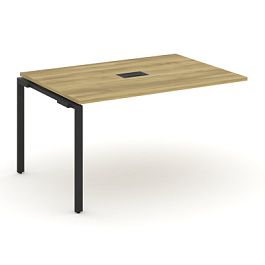 Concept Проходной наборный элемент переговорного стола CN.NPRG-013 Дуб Винченцо/Металл Черный 1380*980*750 - Фото предпросмотра