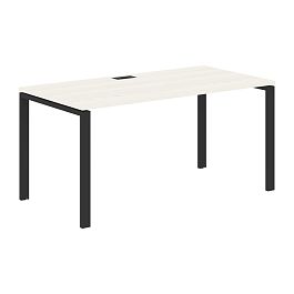 Стол прямой EUST 1580 Ясень Траун/Черный 1560х800х750 EDIS - Фото предпросмотра