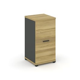 Concept Шкаф 1 узкая секция, 2 ниши CN.STU-213 A Дуб Винченцо/Антрацит/Металл Антрацит 420*420*818 - Фото предпросмотра