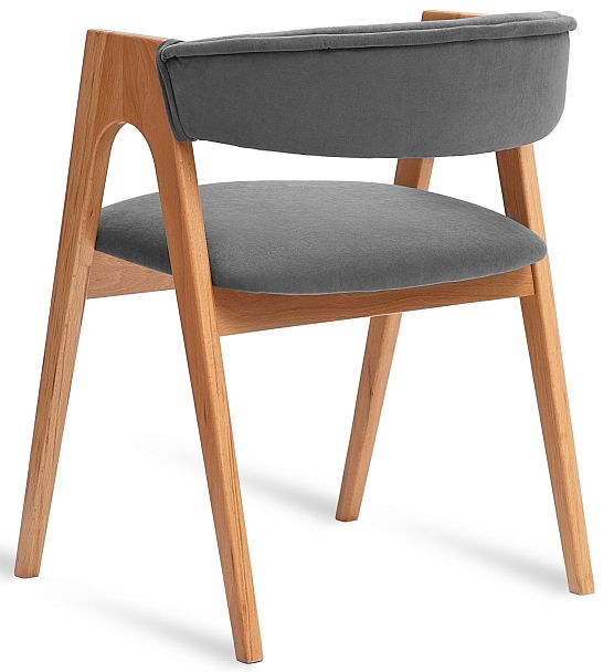 Стул деревянный Кайто Бук натуральный/Серый - Вид 4