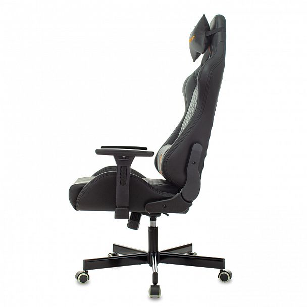 Кресло компьютерное Knight ARMOR, 2 подушки, экокожа премиум, черное, 1628888 - Вид 6