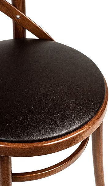 Стул деревянный венский Виен светлый орех/коричневая экокожа - Вид 6