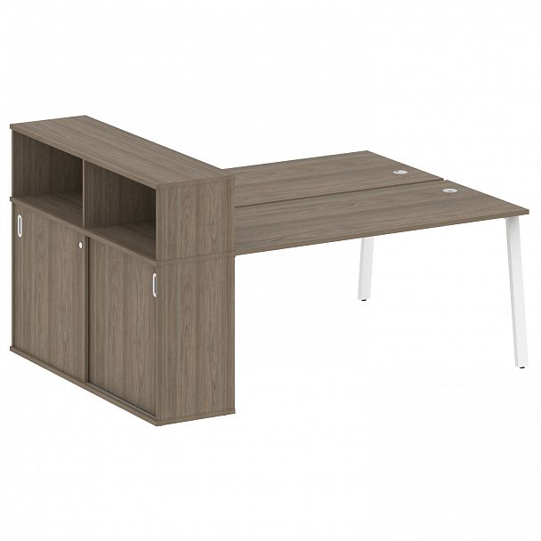 Рабочая станция "Metal System" БА.РС-СШК-2.4 вяз/белый - Вид 1