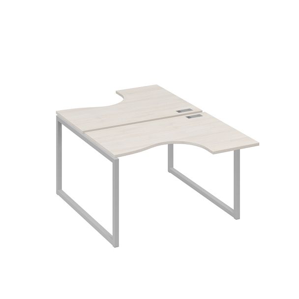 Рабочая станция эргономичная Классика каркас QUATTRO (2х120) A4 А4 Б4 180 БП дуб / металлокаркас серый - Вид 1