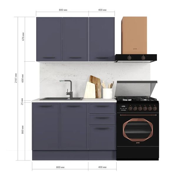 Композиция Ялта  Белый+Графит новая пленка - Вид 2