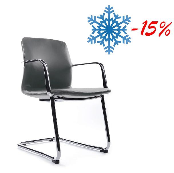 Кресло Plaza-SF FK004-С11 Антрацит (1A MB917) натуральная кожа 58*58*82 - Вид 3