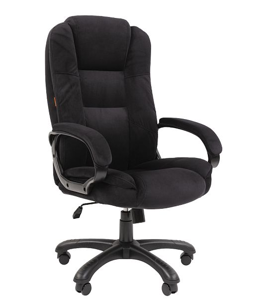 Кресло CHAIRMAN HOME 600, ткань велюр, черный - Вид 1