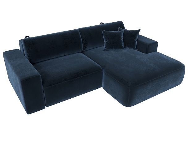 Диван угловой Лига-036 НПБ Классик правый угол Велюр синий - Вид 5