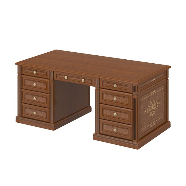 Стол руководителя "Версаль люкс"  ПК-ВРЛ-СТ205х90И3/КП-В1-209 орех орвието - Вид 1