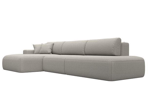 Диван угловой Лига-036 НПБ Модерн Лонг левый угол Рогожка бежевый - Вид 3