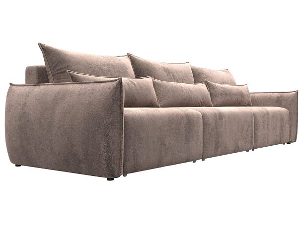 Диван прямой Лига-051 НПБ Лонг Велюр бежевый - Вид 3