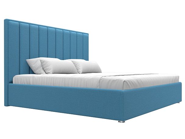 Кровать интерьерная Афродита 200 Рогожка голубой - Вид 3